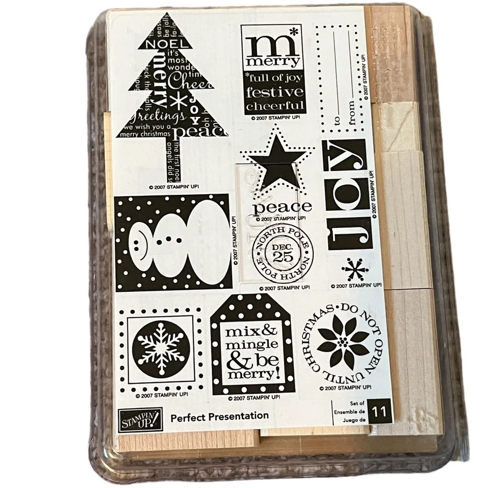 Stampin Up “Perfect Presentation” Christmas stamp set NEW holiday cards crafts